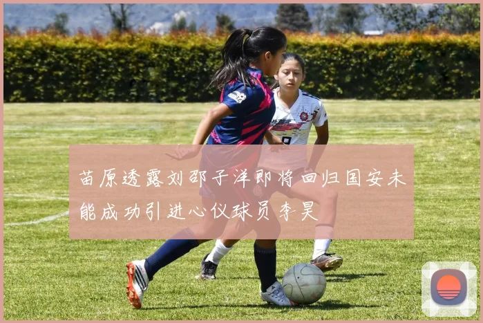 苗原透露刘邵子洋即将回归国安未能成功引进心仪球员李昊